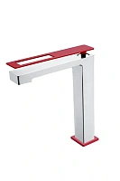 Смеситель для раковины Boheme Q хром/красный