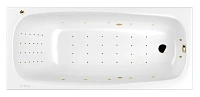 Ванна гидромассажная Whitecross Layla 180 x 80 см, NANO, золото, белый, 0102.180080.100.NANO.GL