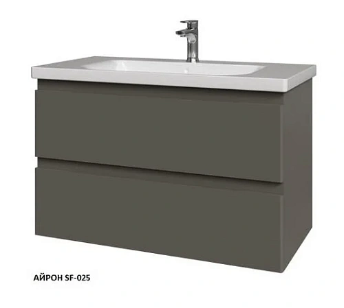 Тумба под раковину подвесная Caprigo Forte 90 см айрон - фото 5