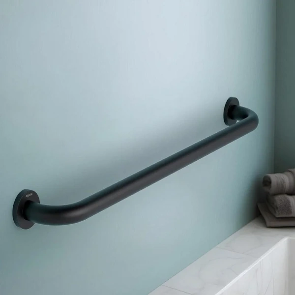 Поручень для ванной Акватек черный AQ4996MB (детальная фотография), черные