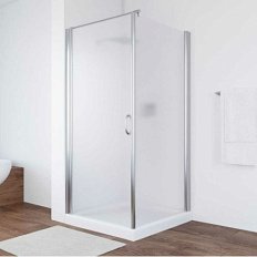 Душевой уголок профиль глянцевый хром стекло сатин Vegas-glass