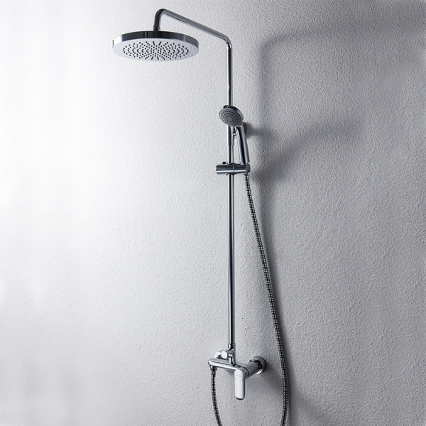 Душевая колонна со смесителем для душа Bravat Opal С F9125183CP-A1-RUS (детальная фотография), современные, hi-tech