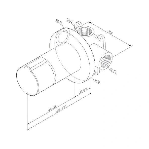 Смеситель для душа Am.Pm X-Joy черный матовый F85A65722 (детальная фотография), для душа