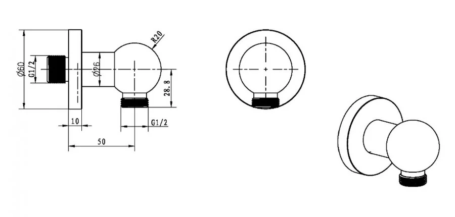 Раковина Ceramalux MNC 48 см под камень 605 (детальная фотография), современные, hi-tech