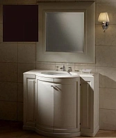 Тумба с мраморной столешницей, цвет полуглянцевый Rubin, мрамор Bianco Carrara, Devon&Devon Clarence