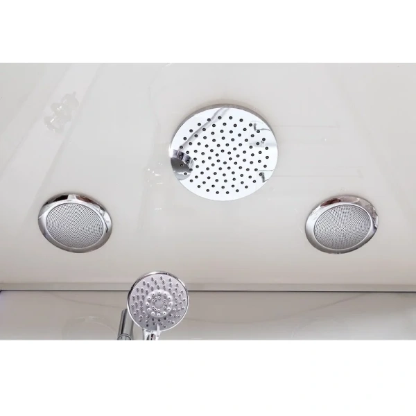 Душевая кабина Deto A 90х90 см с гидромассажем A09GM (детальная фотография), хромированный профиль