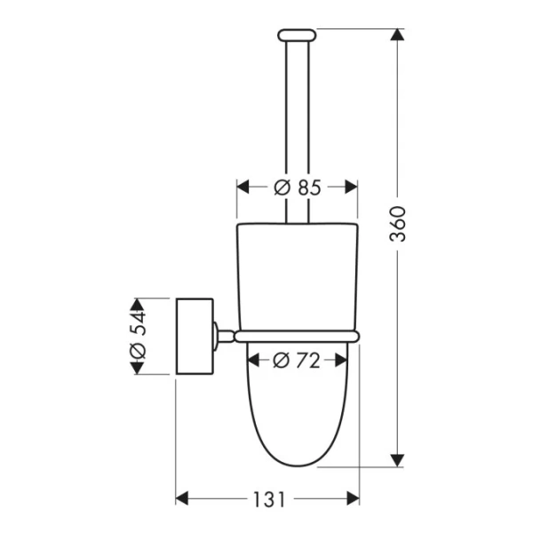 Ёршик для ванной Axor Uno 41535000 (детальная фотография), современные, hi-tech