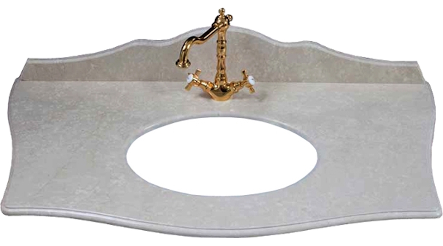 Столешница, цвет botticino,  1 отверстие под смеситель, La Beaute Holly M116BOT1 (детальная фотография)