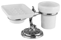 Стакан и мыльница Art&Max Barocco настольные хром