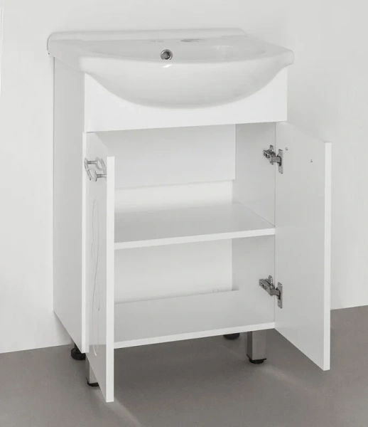 Тумба под раковину напольная Style Line Венеция 52 см белая ЛС-00000253 (детальная фотография), напольная, пристенная