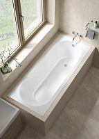 Ванна из литьевого мрамора Creto Present 170-75 см белая 21-1111 с каркасом