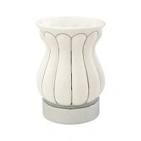 Стакан для ванной Migliore Olivia белая керамика с декором платина