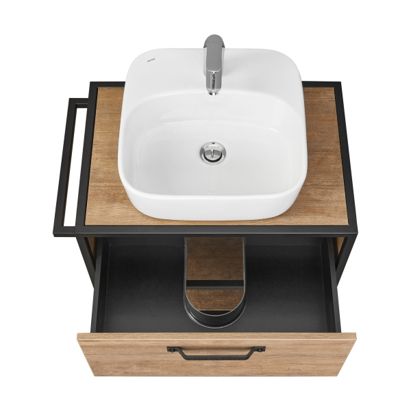 Тумба под раковину подвесная Акватон Лофт Фабрик 65 см дуб кантри 1A242301LTDY0 (детальная фотография), лофт