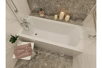 Ванна акриловая Vayer Milana Гл000025934, 190 х 80 см, белый