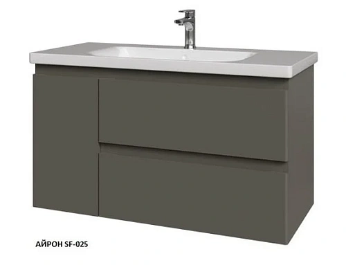 Тумба под раковину подвесная Caprigo Forte 120 см айрон, левая - фото 5