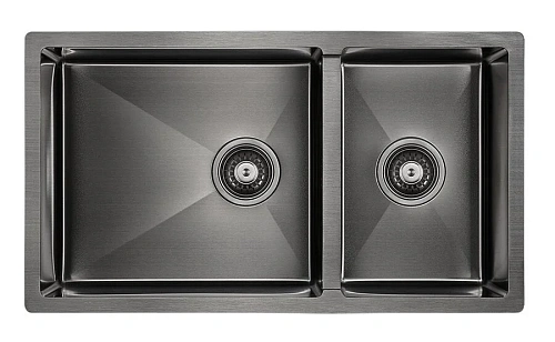 Мойка для кухни Paulmark Axel 78 см вороненая сталь - фото 2