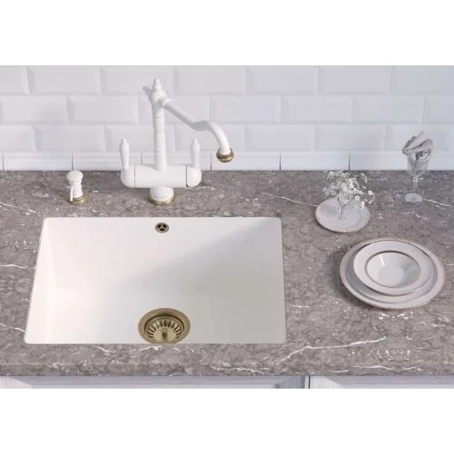 Мойка для кухни Omoikiri Bosen 54-U-WH 54 см белая 4993164 (детальная фотография), врезные