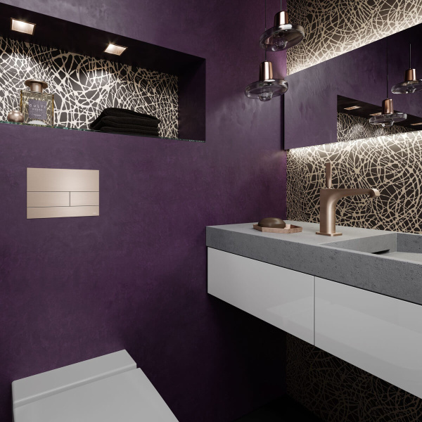 Клавиша смыва Tece TECEsquare II сатин красный позолоченный 9240848 (детальная фотография), в наличии