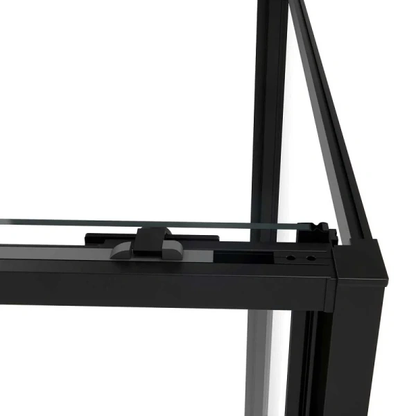 Душевой уголок Vincea Slim Soft 140х80 см профиль черный VSR-1SS8014CLB (детальная фотография), раздвижные