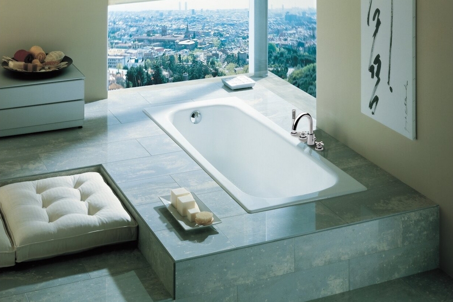 Ванна чугунная Roca Continental 150х70 см противоскользящее покрытие 21291300R (детальная фотография), чугунные