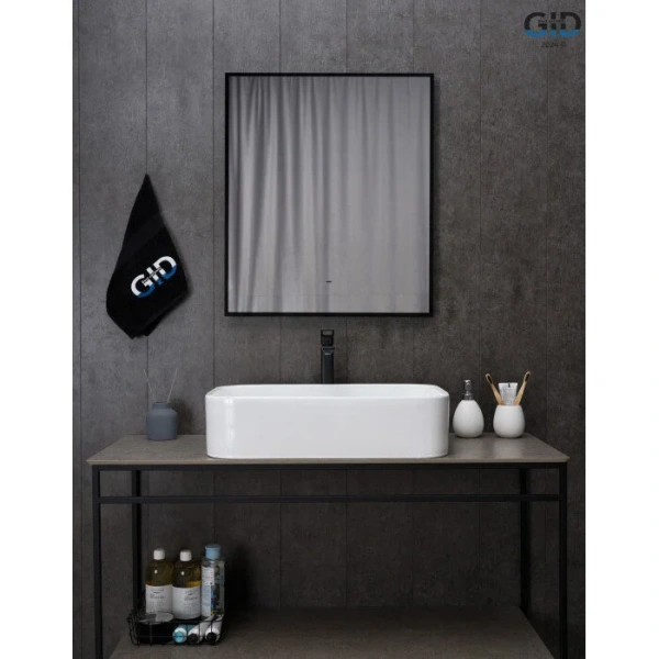 Раковина GID Geometrico N9599 61 см белая 51231 (детальная фотография), 60 см