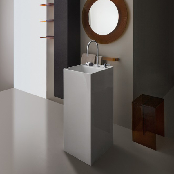 Раковина напольная, 3 отверстия под смеситель, Laufen Kartell 8.1133.1 (детальная фотография), напольные