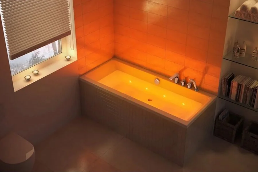 Ванна гидромассажная Excellent Crown Lux 190 x 120 см, NANO, хром, с системой хромотерапии 6Led, каркас в комплекте (выставочный образец) WAEX.CRO19.NANO.CR/HS.S-CH6-SJT (детальная фотография), современныe, hi-tech