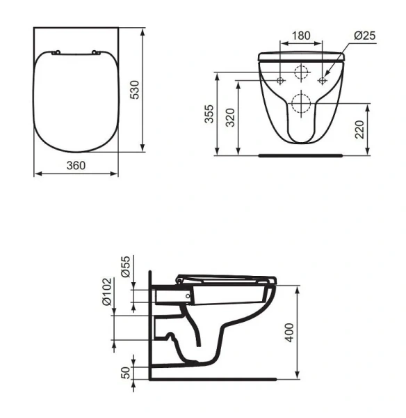 Унитаз с инсталляцией Ideal Standard Prosys Tempo с сиденьем микролифт W440101 (детальная фотография), по запросу index_1