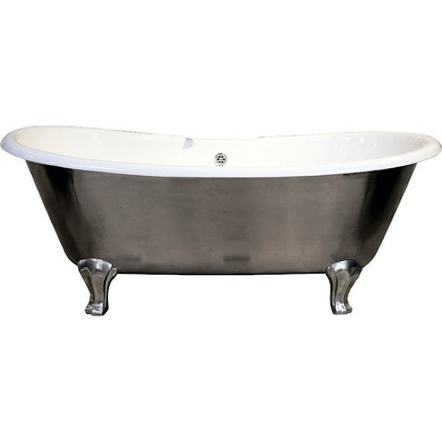 Ванна чугунная, цвет полированный алюминий, ножки Deco, Devon&Devon Admiral Lux 2MRADMILUXVEPDCRDD (детальная фотография)