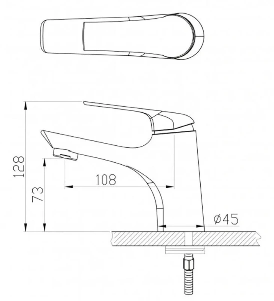 Смеситель для раковины BelBagno Gamma GAM-LVM-IN (детальная фотография), для раковины