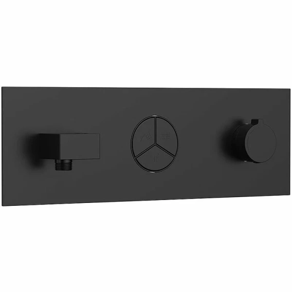 Душевой комплект Vincea с термостатом, черный VSFW-432TI1MB (детальная фотография), душевые комплекты, наборы index_1