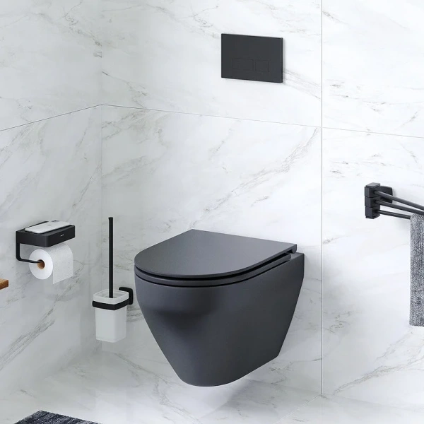 Унитаз подвесной Am.Pm Spirit 2.0 с гигиеническим душем CK70H1103B (детальная фотография), современные, hi-tech, круглые