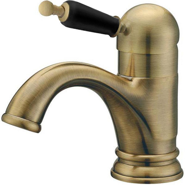 Смеситель для раковины Boheme Medici Ripresa бронза ручка черная 301-BLC (детальная фотография)