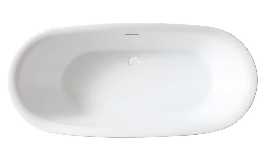 Акриловая ванна Abber 180х84 см отдельностоящая AB9205 (детальная фотография), 180x85 см