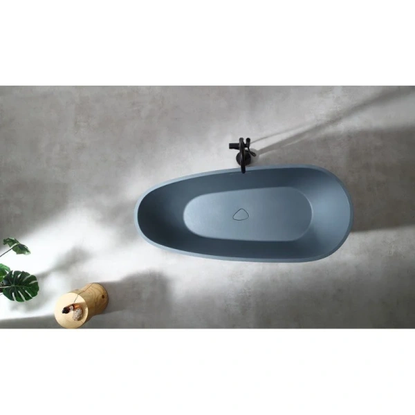 Ванна из искусственного камня Abber Dortmund 170x75 см серая AM9911G (детальная фотография), 170x75 см