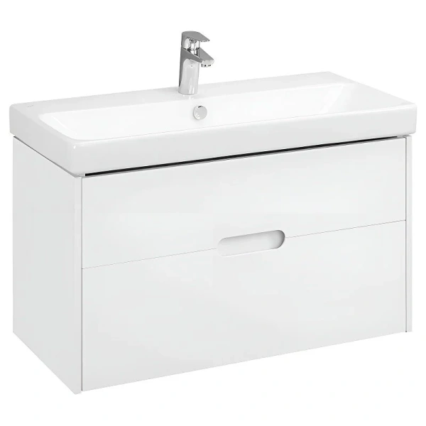 Тумба с раковиной подвесная Акватон Оливия 1A254401OL 90 см петли с доводчиком (детальная фотография)