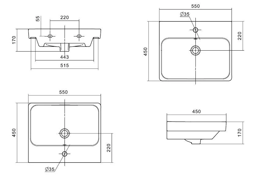 Тумба с раковиной подвесная Акватон Сканди 55 см белая/дуб рустикальный 1A2517K0SDZ90 (детальная фотография), современная, hi-tech