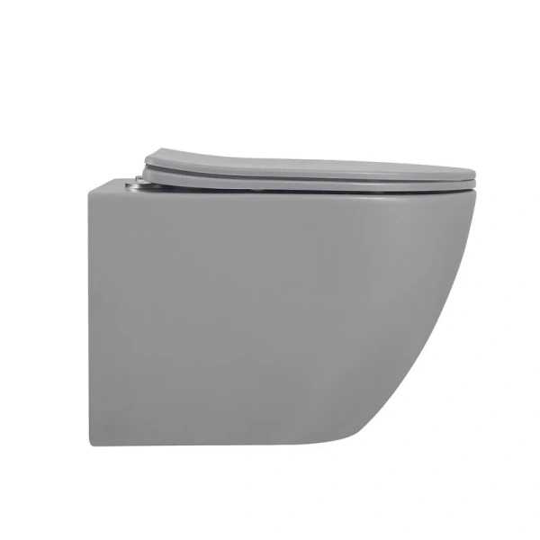 Унитаз подвесной Abber BEQUEM безободковый AC1101MG  (детальная фотография), подвесные, встраиваемые