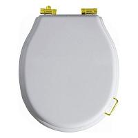 Крышка-сидение с микролифтом Simas Lante белая, петли золото