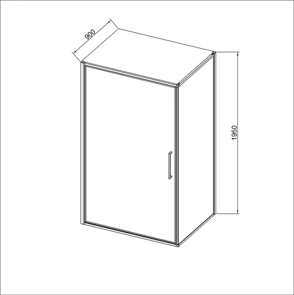 Душевой уголок Vincea Slim 100x90 см хром стекло прозрачное VSR-4SLP9010CL (детальная фотография), прямоугольные