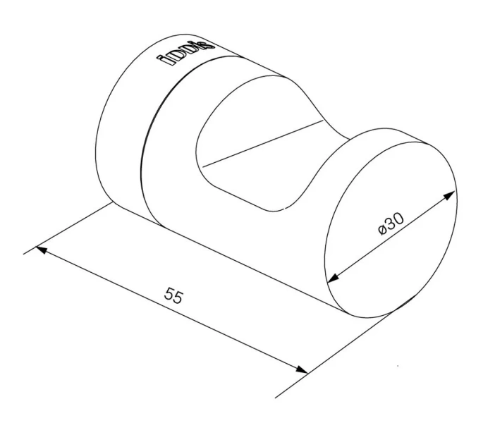 Крючок для ванной IDDIS Noa черный матовый NOABL10i41 (детальная фотография), современные, hi-tech