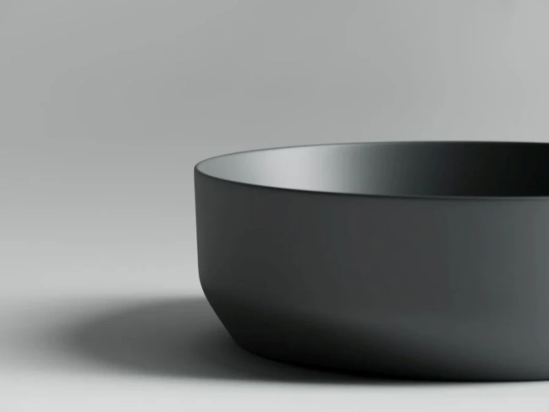 Раковина Ceramica Nova Element 39 см темный антрацит матовая CN6022MDH (детальная фотография), из санфарфора
