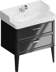 Тумба под раковину напольная Kerama Marazzi Pompei 80 см черная глянцевая