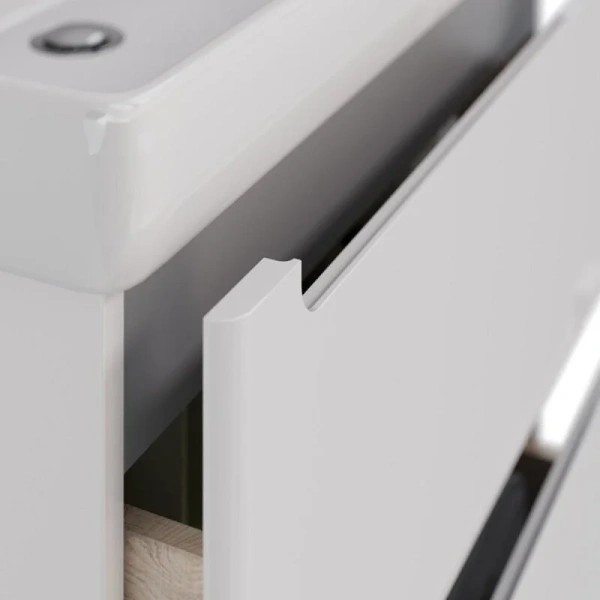 Тумба с раковиной Lemark Buno LM04B70T 70 см направляющие с доводчиком (детальная фотография), 70 см