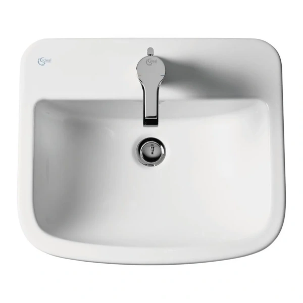 Раковина Ideal Standard Tempo 50 см белая встраиваемая T059201 (детальная фотография), встраиваемые (в столешницу), пристенные