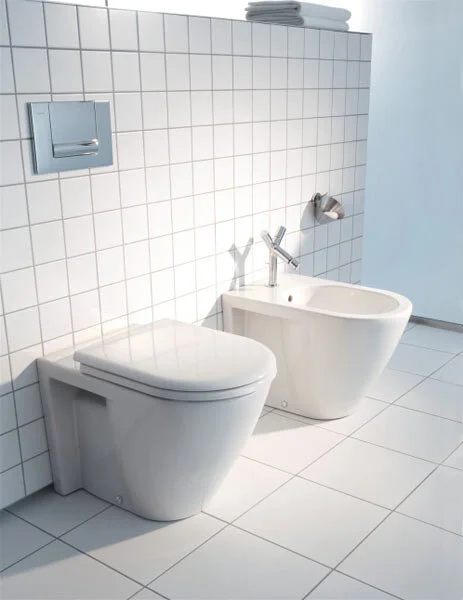 Биде напольное Duravit Starck 2 белое 2272100000 (детальная фотография), современные, hi-tech