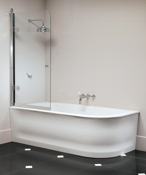 Ванна угловая левосторонняя из материала White Tec, цвет белый, Devon&Devon Wave 1NAWAVESX (детальная фотография), глубокие