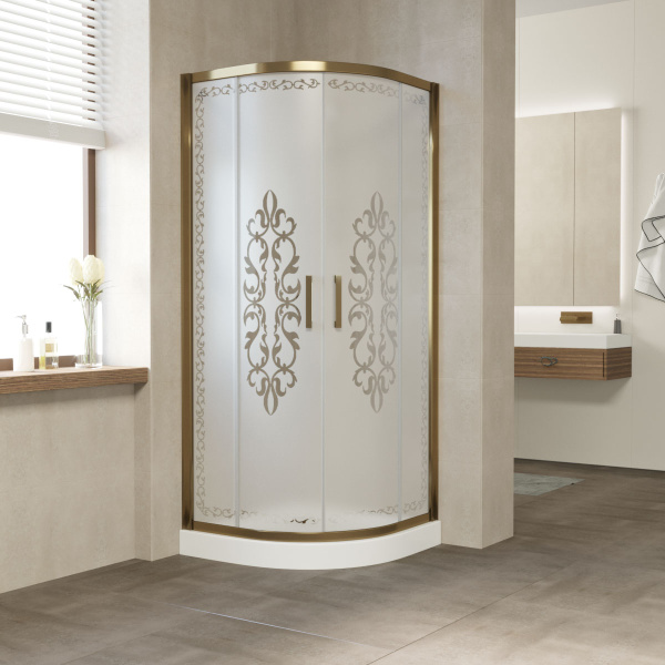 Душевой уголок стекло Felicita1 Vegas-glass ZS 90 Felicita1 (детальная фотография), 90х90