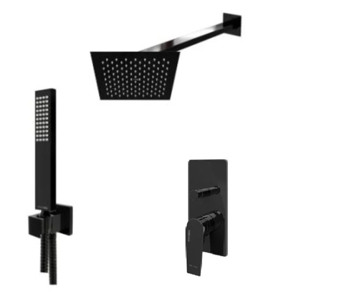 Душевой комплект WasserKRAFT Glan черный глянец A66209 (детальная фотография)