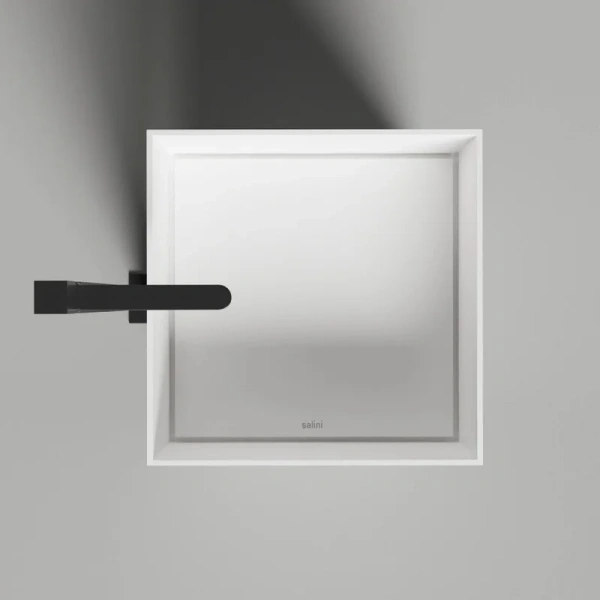 Раковина напольная Salini Armonia Square 01 белая глянцевая 130511G (детальная фотография), напольные, свободностоящие